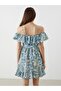 Lcw Comfort Boat Neck Patterned Women's Dress - 4