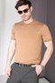 Round Neck Knitwear Men's Cotton T-Shirt