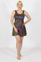 Women's Dress Swimsuit with Shorts -Patterned -Lycra 38-52