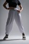 Unisex Wrinkled Fabric Summer Baggy Trousers - 4