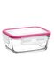 Fresco Pink Lid 2-Piece Storage Container Breakfast 400cc Frs-237 - 2