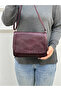 Genuine Leather Medium Size Claret Red Crossbody Bag - 4