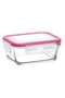 Fresco Pink Lid 4-Piece Storage Container Breakfast 400cc Frs-237 - 2