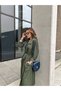 Women's New Season Product Thin Loose Belted Pocket Buttoned Soft Textured Long Trench Cardigan3335370 - 2
