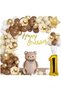 Bow Tie Bear Foiled Balloon Boy Girl Child Decoration Birthday Party Set Ornament - 3
