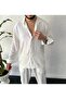 Aerobin Loose Fit Long Sleeve Textured Oversize Men's Shirt - 2