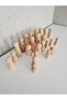 , 24-Piece Raw Wooden Family, Wooden Peg Doll - 4