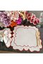 Red and marbled burgundy detailed Placemat, made of stain-resistant fabric, 1 piece. - 6