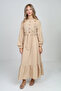 Girl's Long Aerobin Linen Hijab Dress - 2