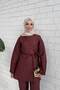 Claret Red Jacquard Suit 32-2313