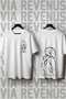 Biker Front and Back Printed Wide Fit Unisex Crew Neck Tshirt