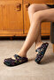 Neon Shapes Printed Cross Sabo Slippers - 2