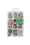 Plastic Bead Set, Mix Talismans, String Bracelet, Silver, 17 Gr, Buddha
