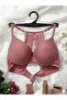 Powder Back Lace Detailed Supported Women's Bra