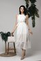 Ecru Halter Neckline Belted Dress - 2