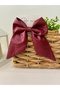Handmade Fashionable Burgundy Color Faux Leather Automatic Bowknot Buckle, Adult Women's Buckle - 7