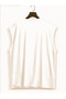 Men's Large Size White City Printed Oversize T-shirt - 2