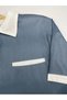 Unisex Large Size Gray Zippered Short Sleeve 100% Cotton Golf T-Shirt - 3