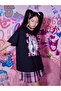 Anime Character Printed Black Oversize T-shirt - 4