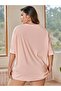 Gratitude - Kindness - Humility Written, Sun and Moon Printed Coral Pink Oversize T-shirt - 2