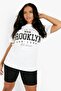 Plus Size USA Brooklyn New York Printed Oversize T-shirt - 3