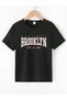 Kids City Lights Brooklyn Printed Oversize Crew Neck Children's T-shirt