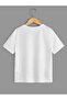 Hello Astronaut Printed Oversize Crew Neck White Children's T-shirt - 2