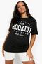 USA Brooklyn New York Printed Oversize T-shirt