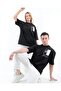 Plus Size Signature And Flower Printed Oversize Cotton Unisex T-shirt - 3