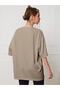 Light Brown Texas Printed Oversize T-shirt - 2