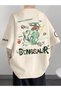 Unisex Large Size Dinosaur Design Printed Oversize T-shirt