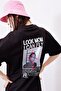 Look Mom I Can Fly Black Oversize Crew Neck T-shirt - 3
