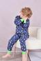 Boy/Baby 100% Cotton Pajama Set 1850-Navy Blue Green - 2