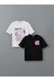 Lcw Kids Crew Neck Girls T-Shirt 2-Piece - 2