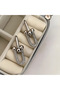 أقراط موديل العلامة التجارية من حجر الزركون الفضي الصلب