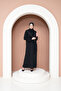 Luxurious Dubai Silk Back Zipper Flounced Stone Embroidered Stylish Elegant Dress - 2