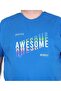 Men's Big Size Crew Neck T-Shirt Awesome 25164 Cobalt Blue - 2