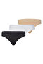 Women's Slip Panties 3 Pack Essential 1575 - White Skin Black