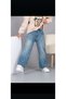 Girl's Stone Detailed Denim Wide Leg Jeans Trousers Jeans - 2