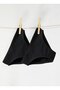 Girl's Organic Panties 2 Pack 1195 - Black - 2