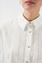 5924 Women's Gold Striped Shirt - C.White - 5