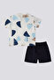 U.S. Polo Assn Licensed Triangle Cream Baby Boy Set - 4