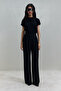 Black Janet Wide Leg Trousers