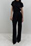 Black Janet Wide Leg Trousers - 2