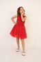 Girl's Red Sequin Dress Set - 4
