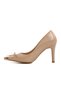 Beige Patent Leather Thin Heeled Women's Evening Dress Shoes 312301   Z - 2