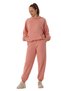 Women's Hooded Fleece Inside Waist and Elastic Leg Sweatpants Set Puppy Mouth - 3