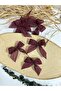 Linen Ribbon Ready Bow 40 Pieces - Burgundy - 2