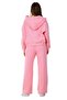 Cotton Palazzo Tracksuit Set - Zippered with Doors and Leg, Pink - 5