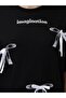 Girl's Oversize T-Shirt with Bow Detail - 8